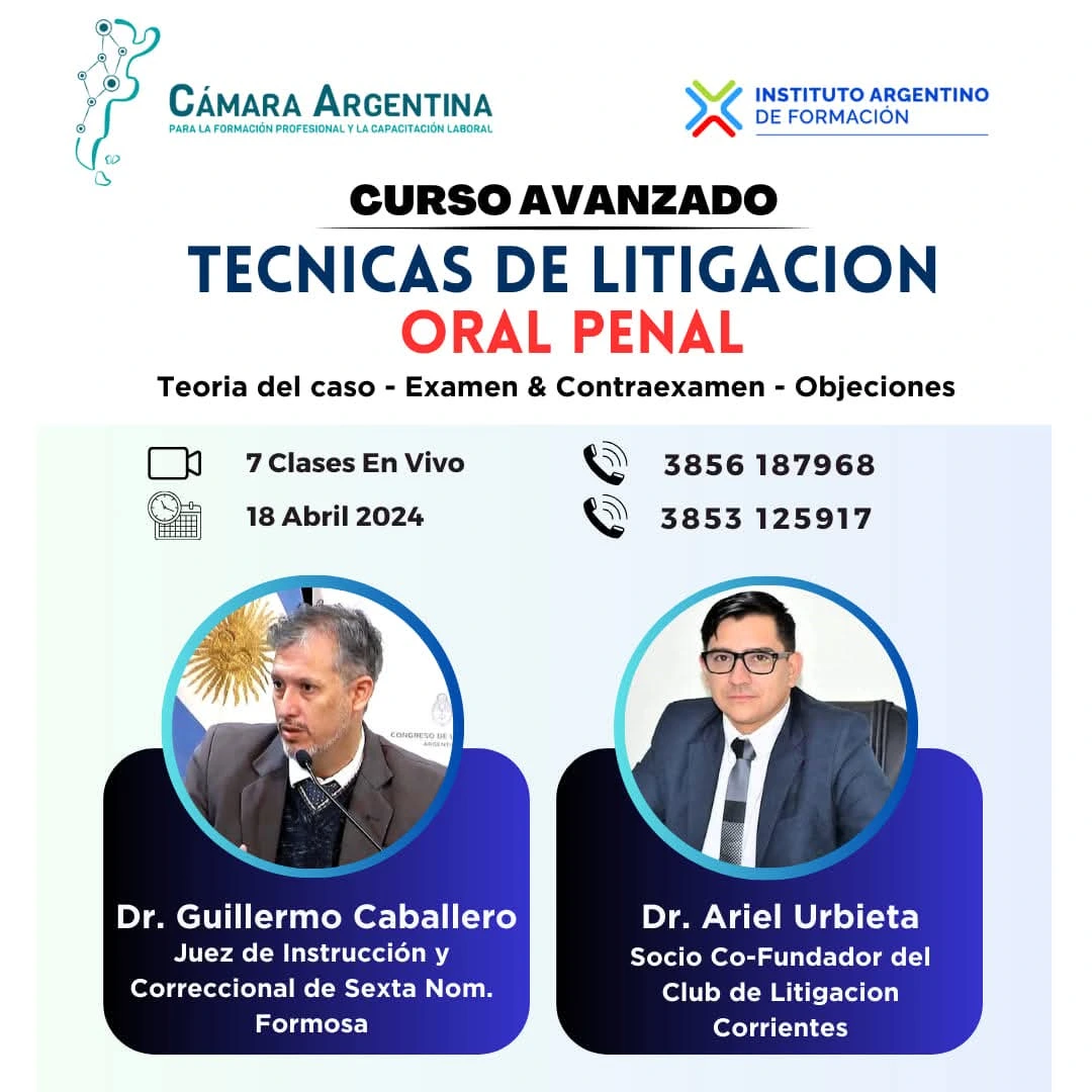 CURSO AVANZADO EN TÉCNICA DE LITIGACIÓN ORAL