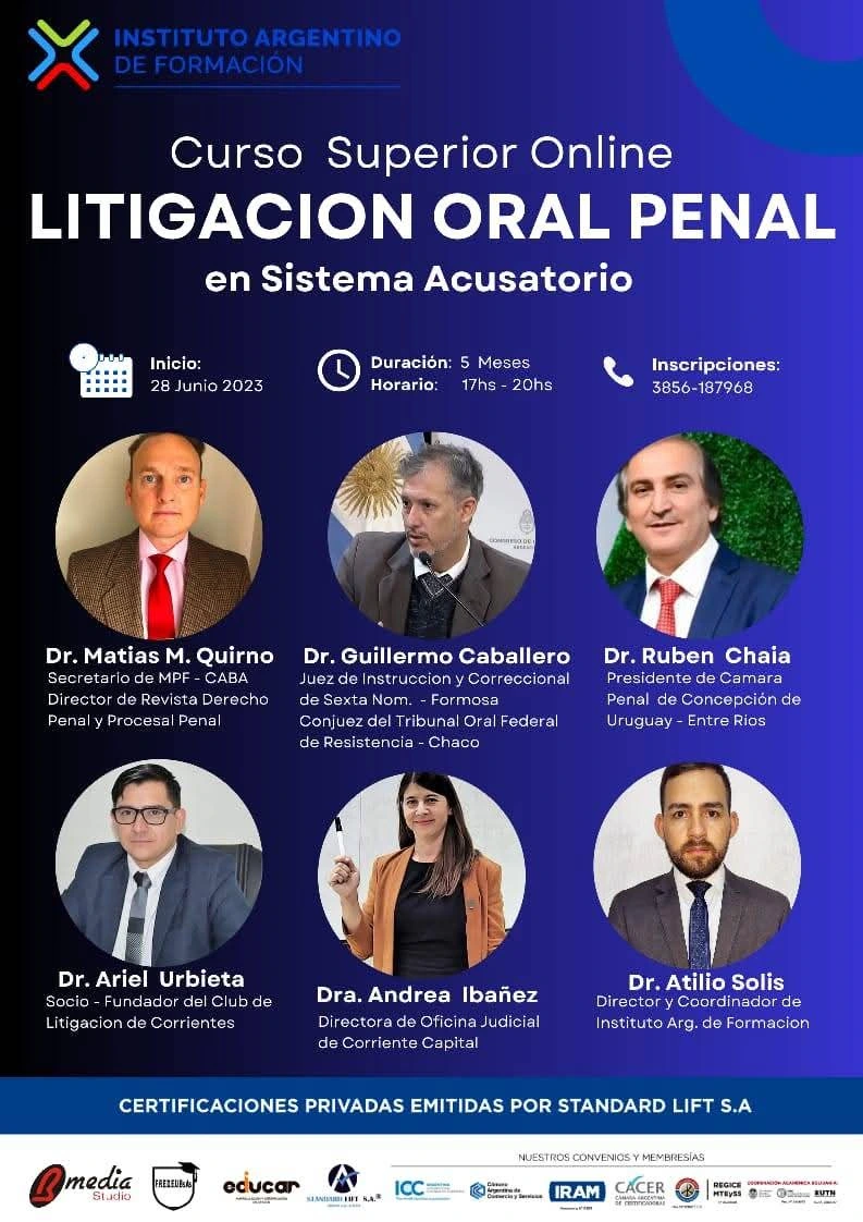 CURSO SUPERIOR EN LITIGACIÓN ORAL PENAL EN EL SISTEMA ACUSATORIO