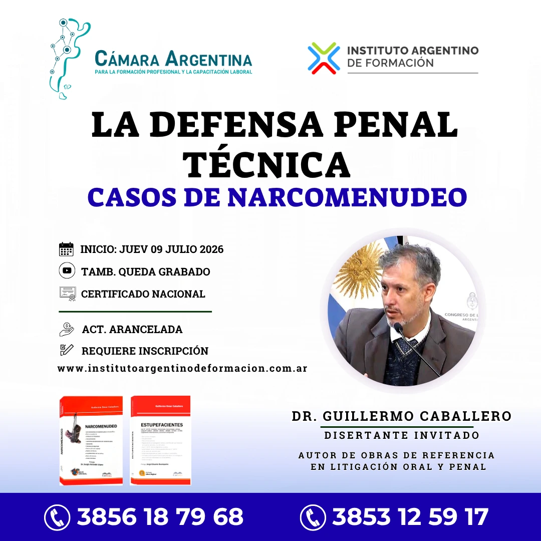 CURSO ONLINE: LA DEFENSA PENAL TÉCNICA EN CASOS DE NARCOMENUDEO