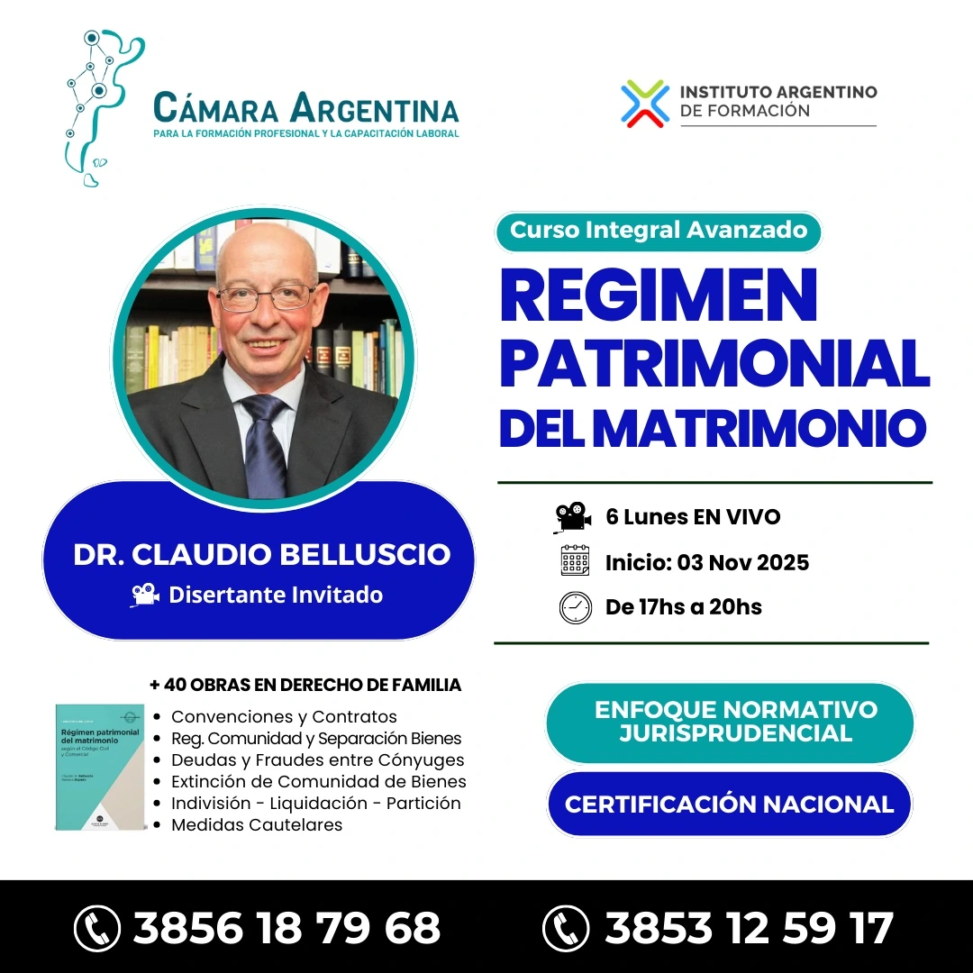 CURSO AVANZADO - RÉGIMEN PATRIMONIAL DEL MATRIMONIO